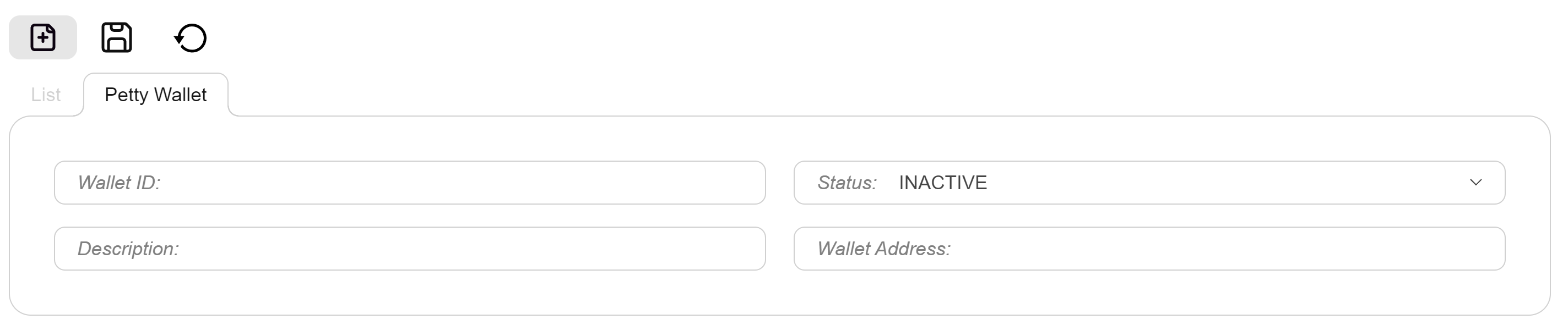 Petty Wallet Application