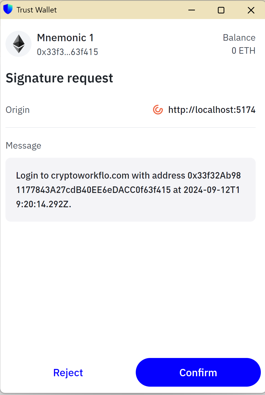 Confirm Login